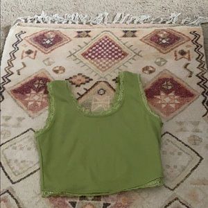 Shein green lace tank